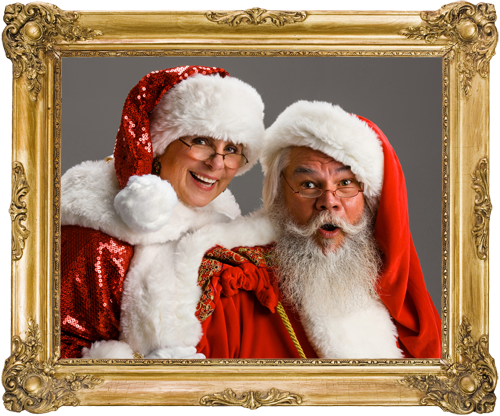 Santa and Mrs. Santa in Frame
